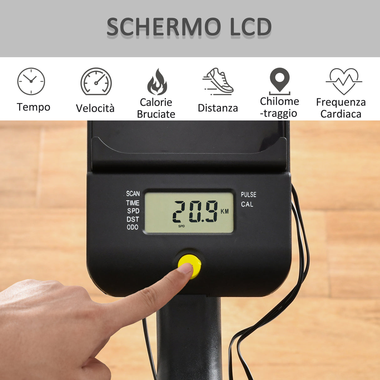 easycomfort easycomfort cyclette magnetica professionale da camera in acciaio e abs con sellino regolabile 100x50x116 126cm nero