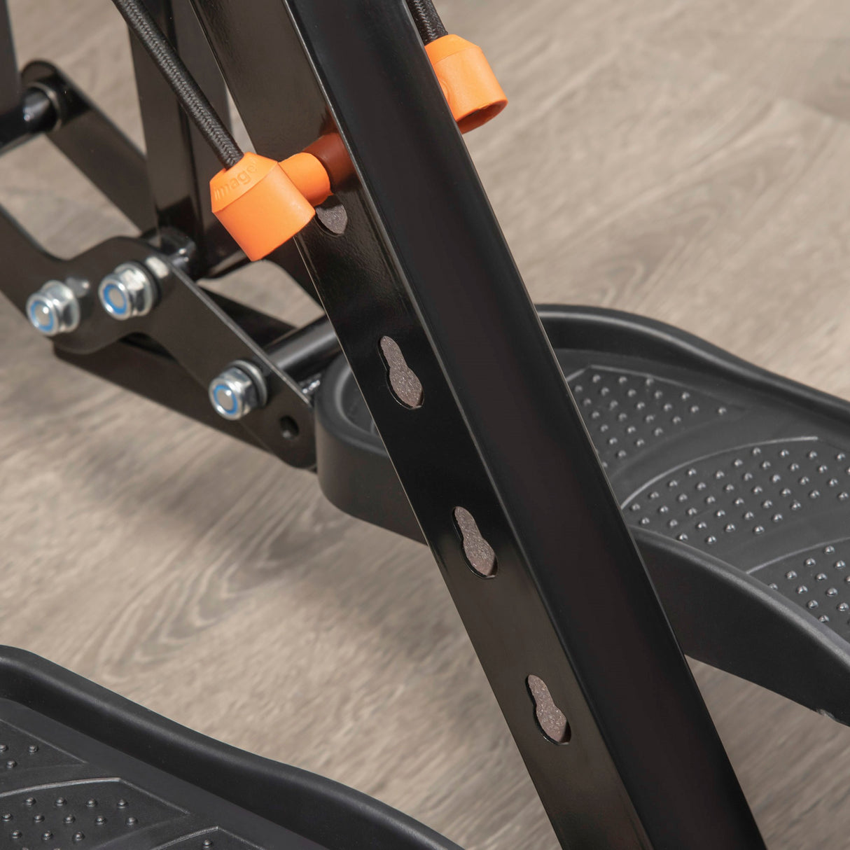 easycomfort cyclette ellittica con 4 livelli di resistenza monitor lcd e 2 ruote in acciaio e abs 90x62x150 cm nero