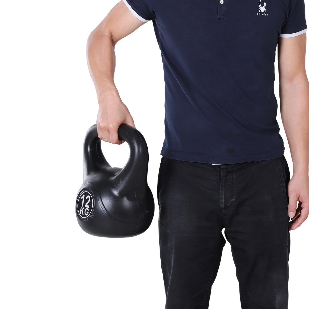 easycomfort easycomfort kettlebell 12 kg per allenamento cross training nero