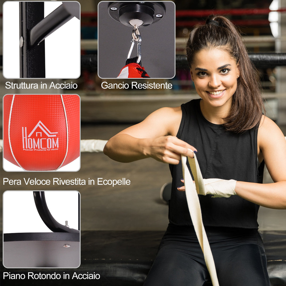 easycomfort easycomfort sacco boxe pera veloce con piattaforma e accessori inclusi
