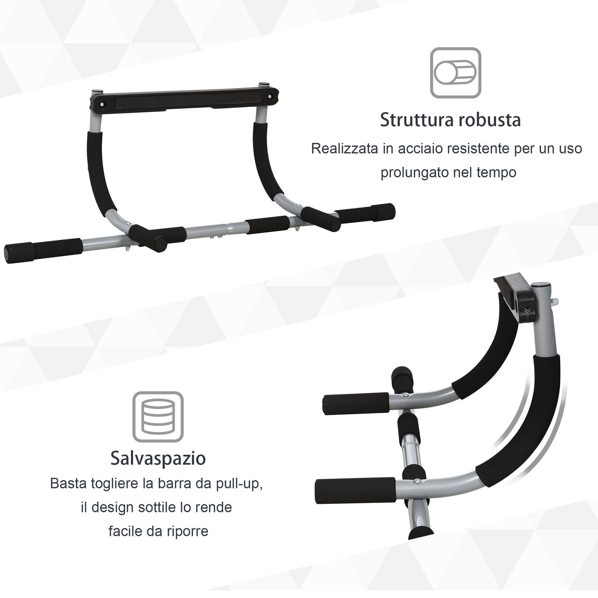 easycomfort easycomfort barra per trazioni a pressione per porta installazione senza viti e telaio in tubi di acciaio peso max 110 kg ean 8054111840408