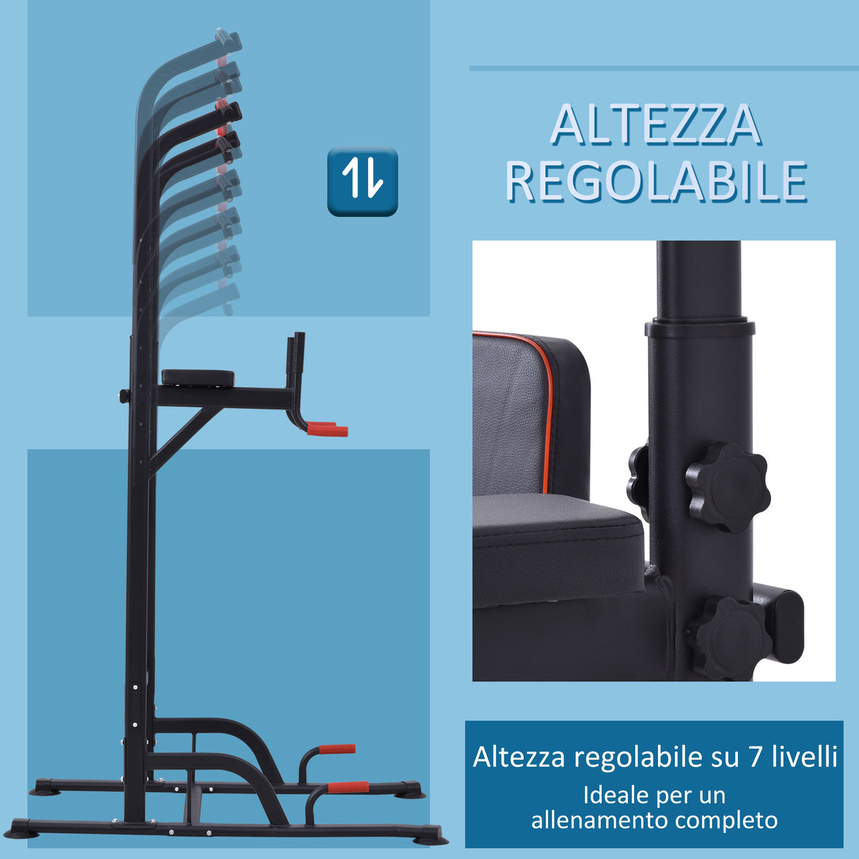 easycomfort easycomfort barra per trazioni power tower stazione fitness multifunzione 181 229cm