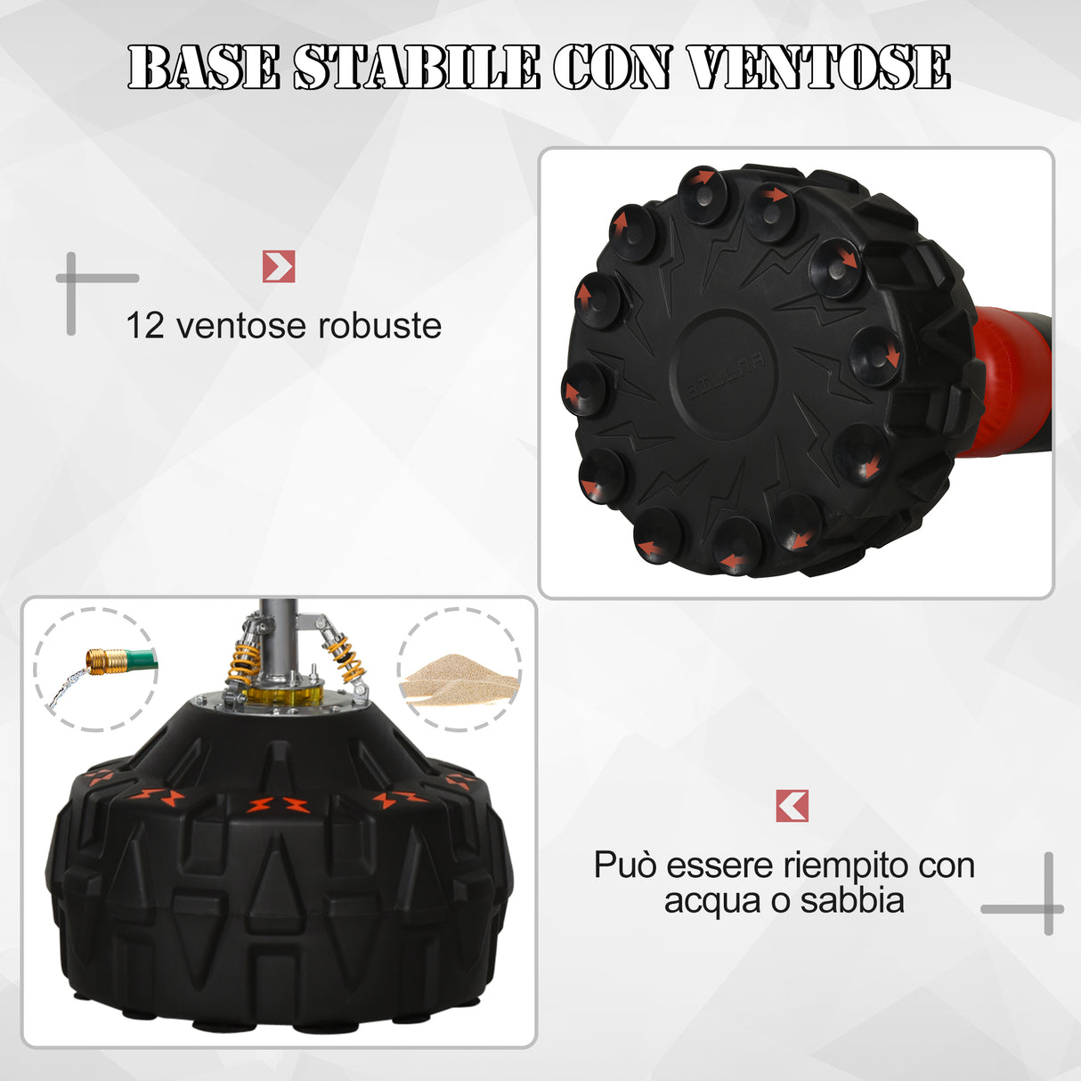 easycomfort easycomfort sacco boxe da terra con supporto per allenamento professionale a casa o in palestra nero e rosso 60 x 180 cm