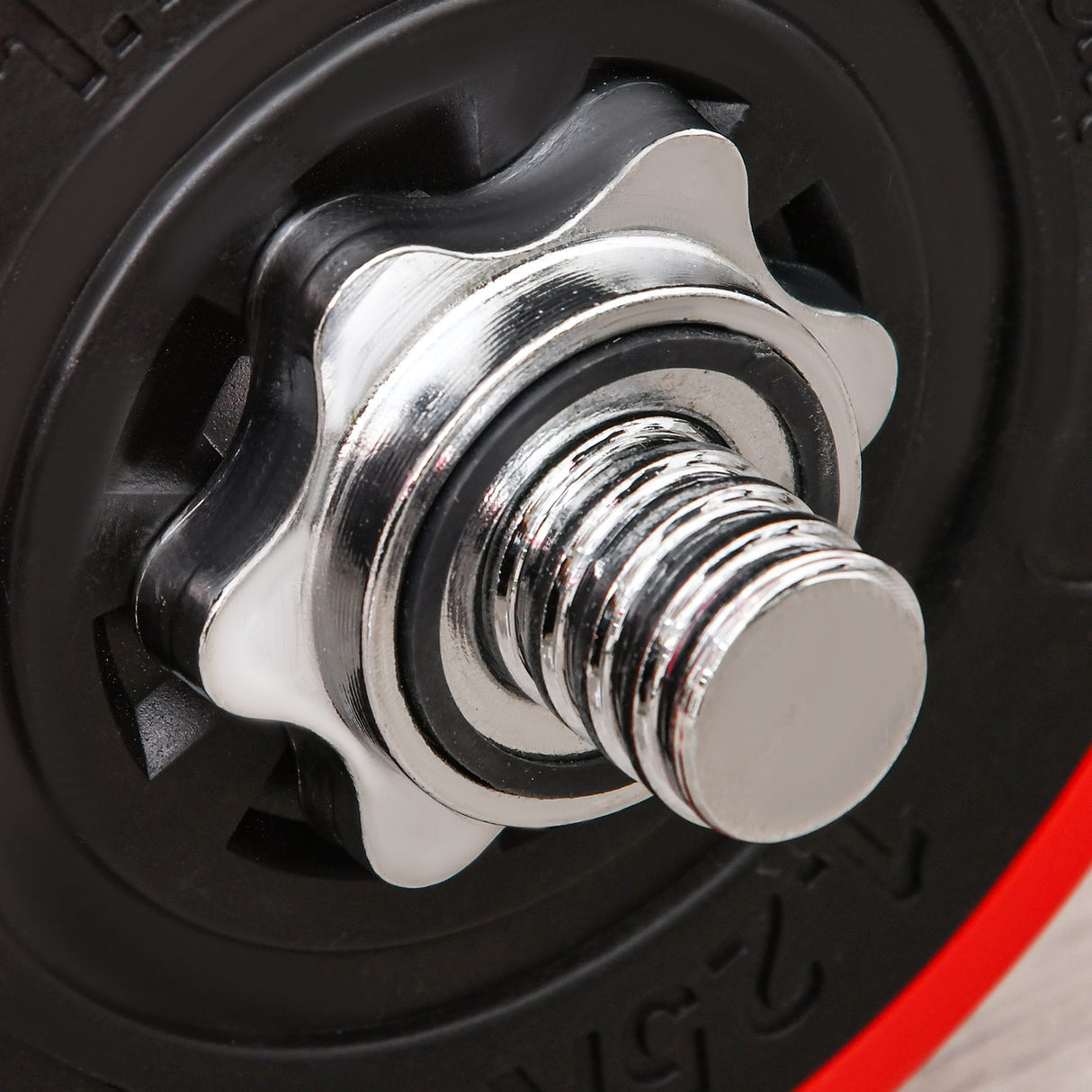 easycomfort set 2 in 1 bilanciere e manubri pesi da 30kg dischi con rivestimento in plastica antigraffio rosso