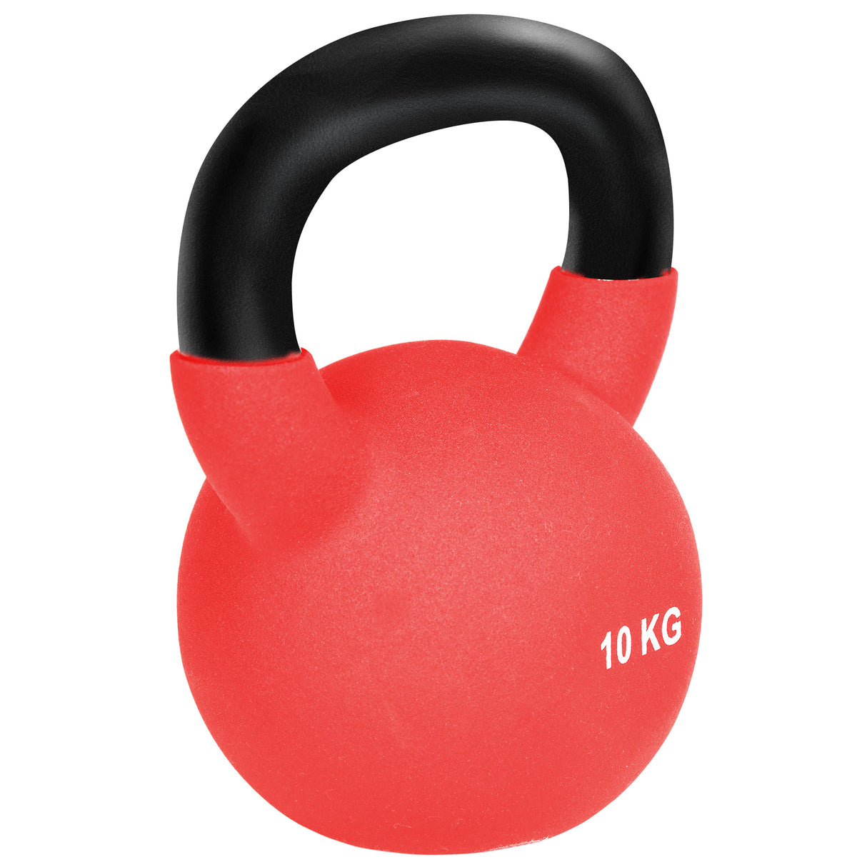 easycomfort kettlebell 10 kg per allenamento bicipiti e spalle in metallo e neoprene 19x12x22 cm rosso