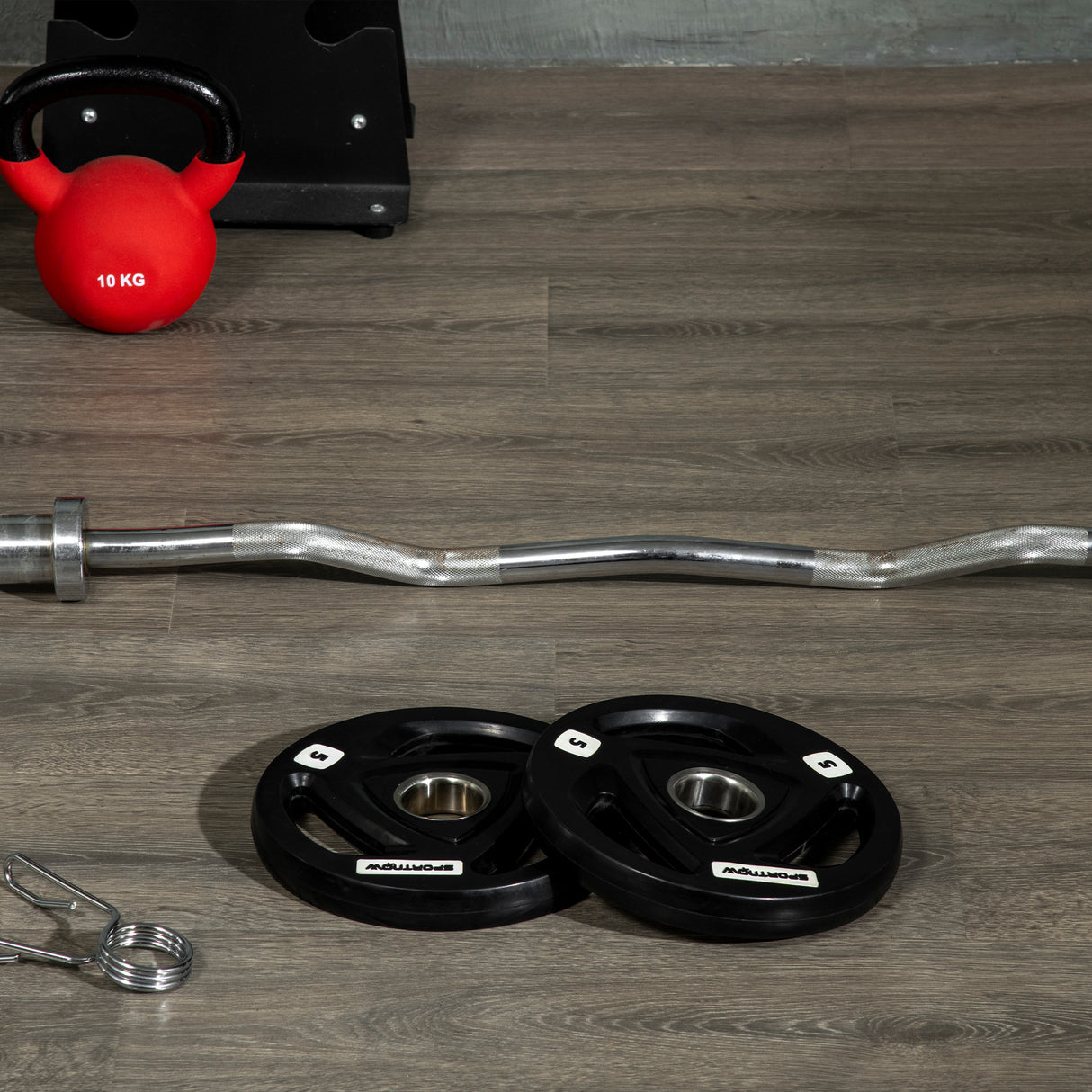 easycomfort set di 2 dischi pesi in acciaio con rivestimento in gomma per bilanciere