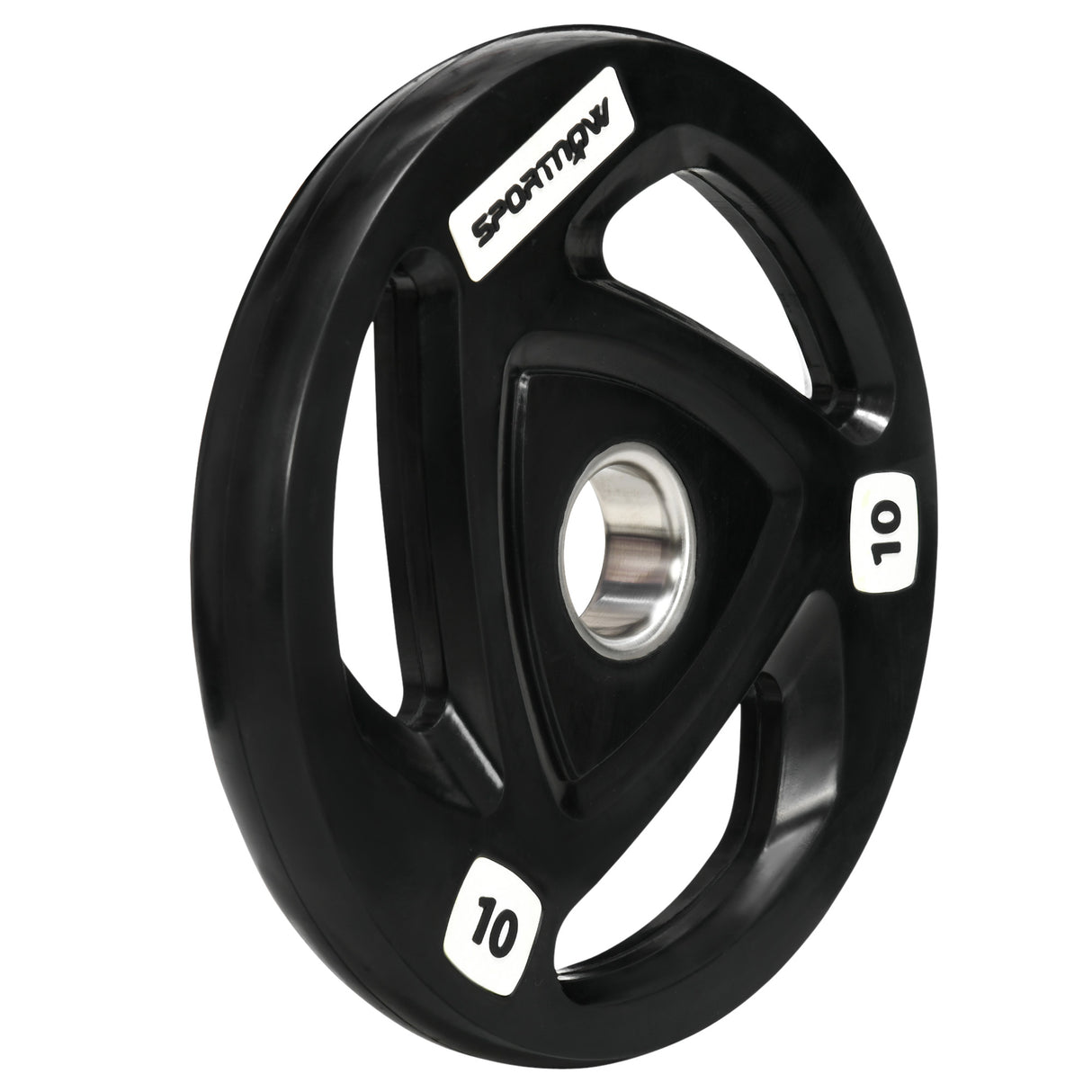 easycomfort set di 2 dischi pesi da 10kg in acciaio con rivestimento in gomma per bilanciere