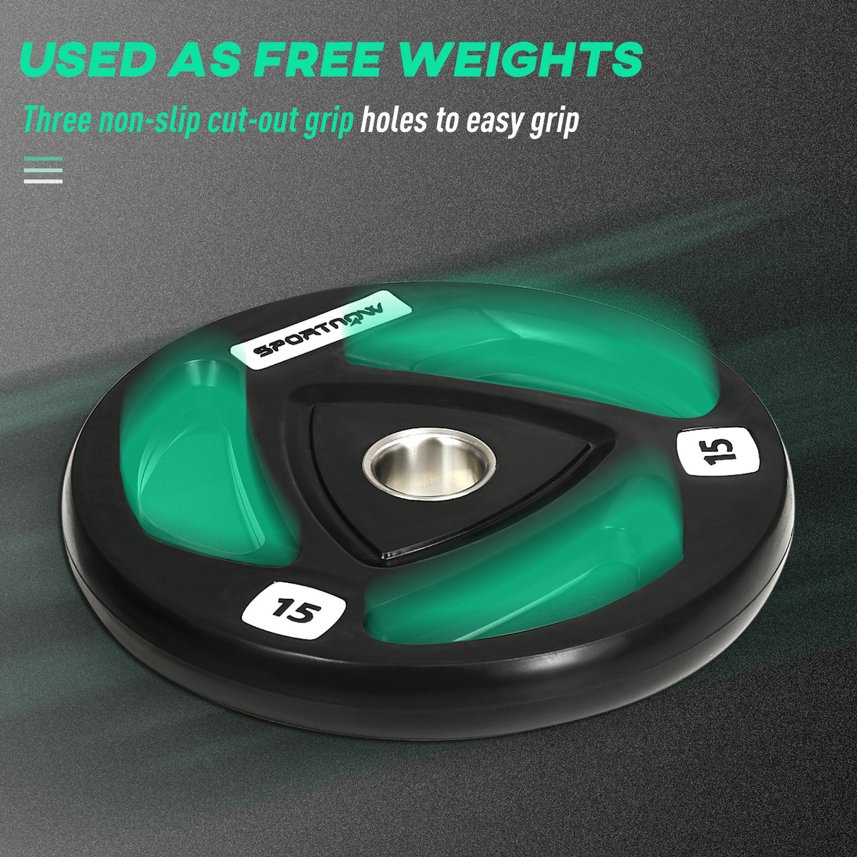 easycomfort set di 2 dischi pesi da 15kg in acciaio con rivestimento in gomma per bilanciere