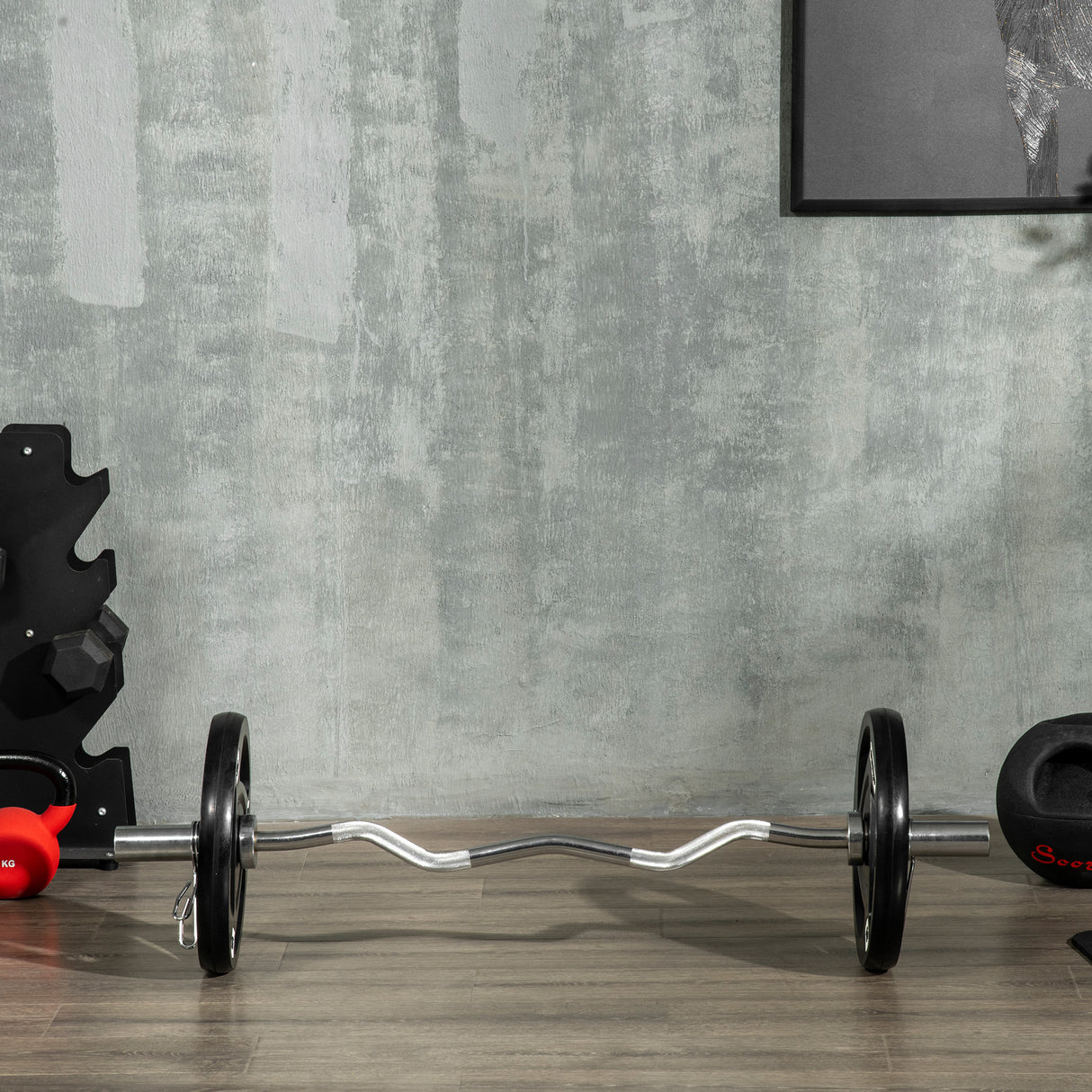 easycomfort set di 2 dischi pesi da 15kg in acciaio con rivestimento in gomma per bilanciere