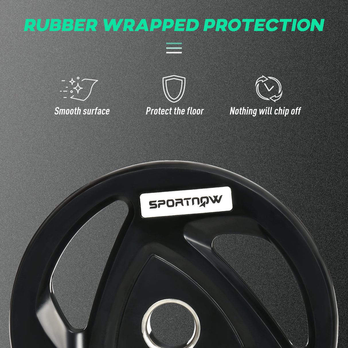 easycomfort set di 2 dischi pesi da 20kg in acciaio con rivestimento in gomma per bilanciere