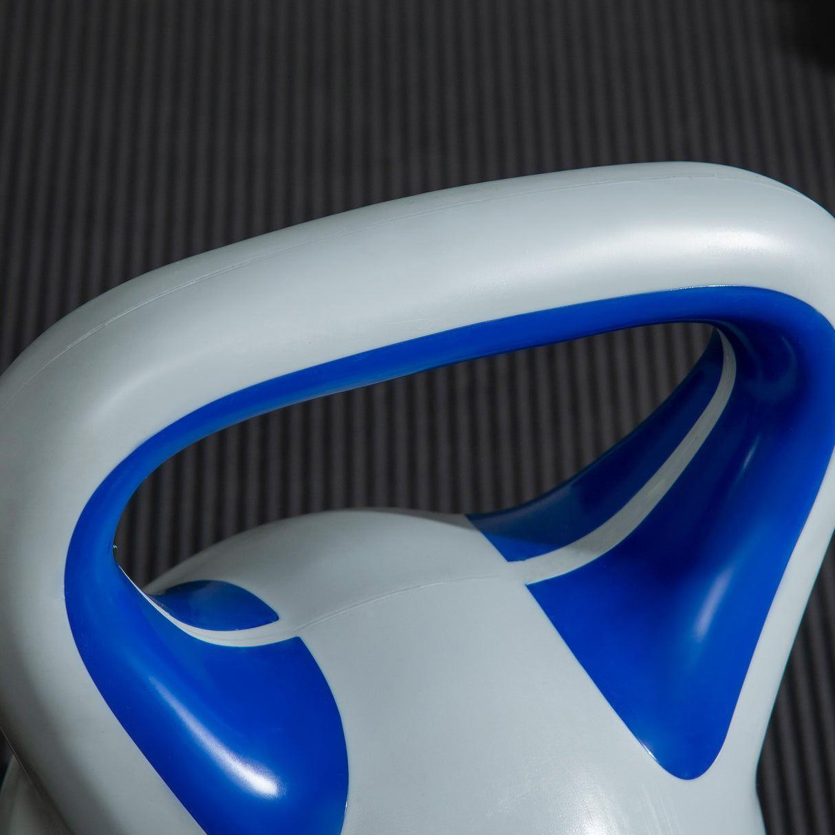 easycomfort kettlebell 12kg in pu e sabbia con base piatta e impugnatura per stacchi squat e sollevamenti 24x17x28 cm blu