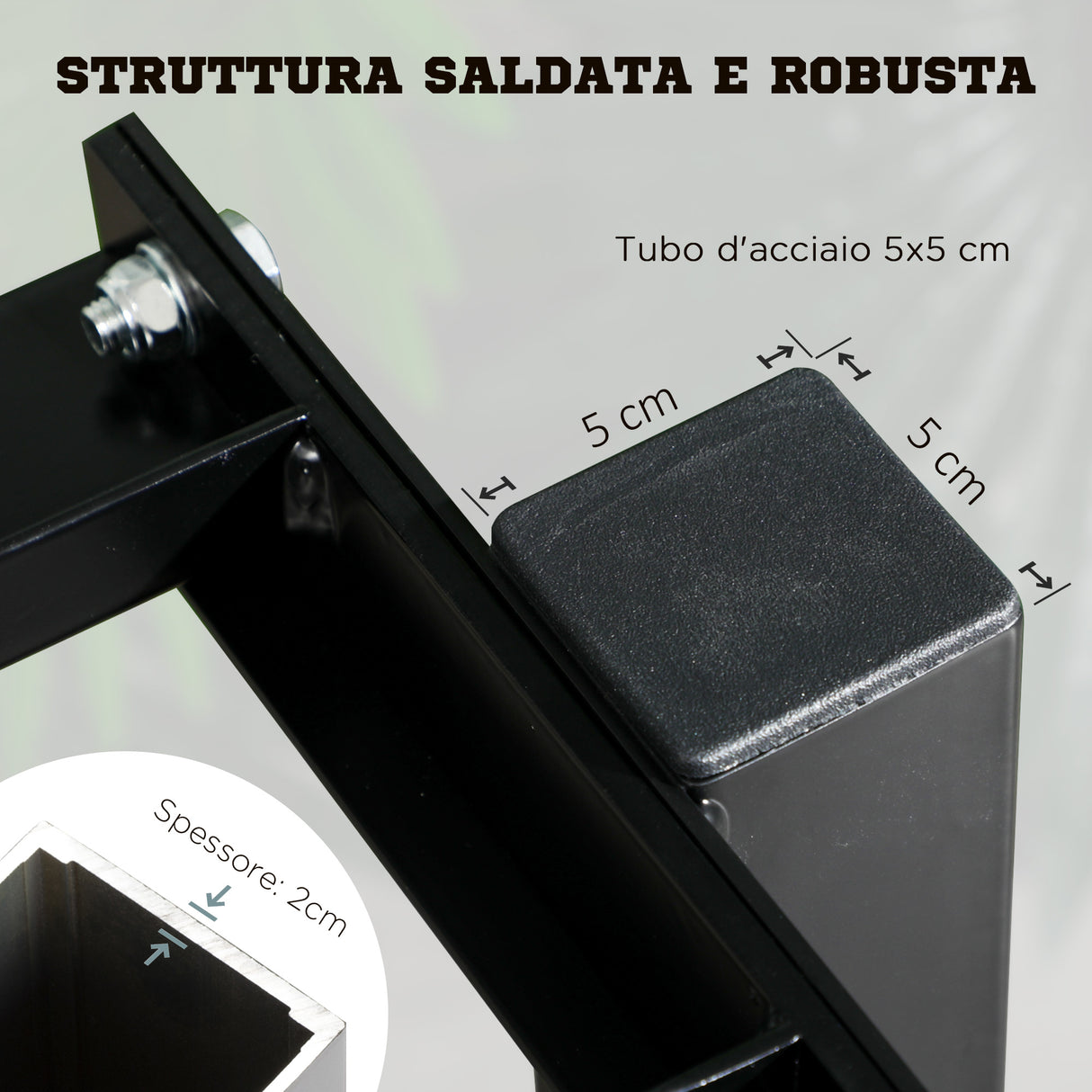 easycomfort porta pesi con 2 ripiani in acciaio per palestra casa e ufficio 92.5x50.5x80.5cm nero