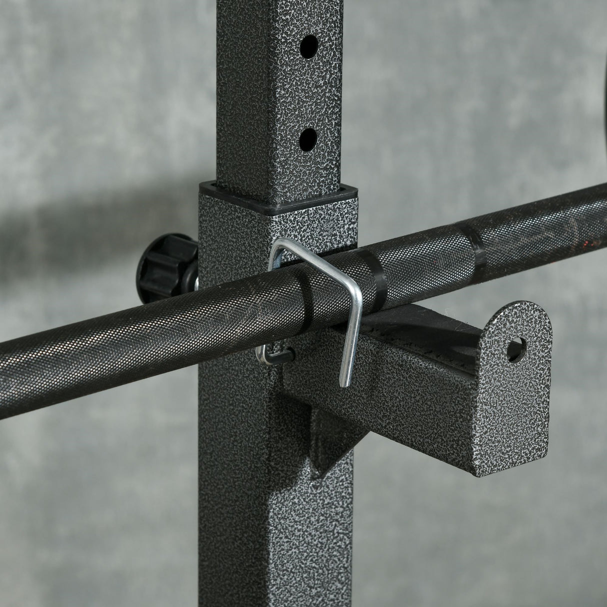 easycomfort supporto per bilanciere con altezza e larghezza regolabili in acciaio ed eva 60 87x65x121 158cm nero