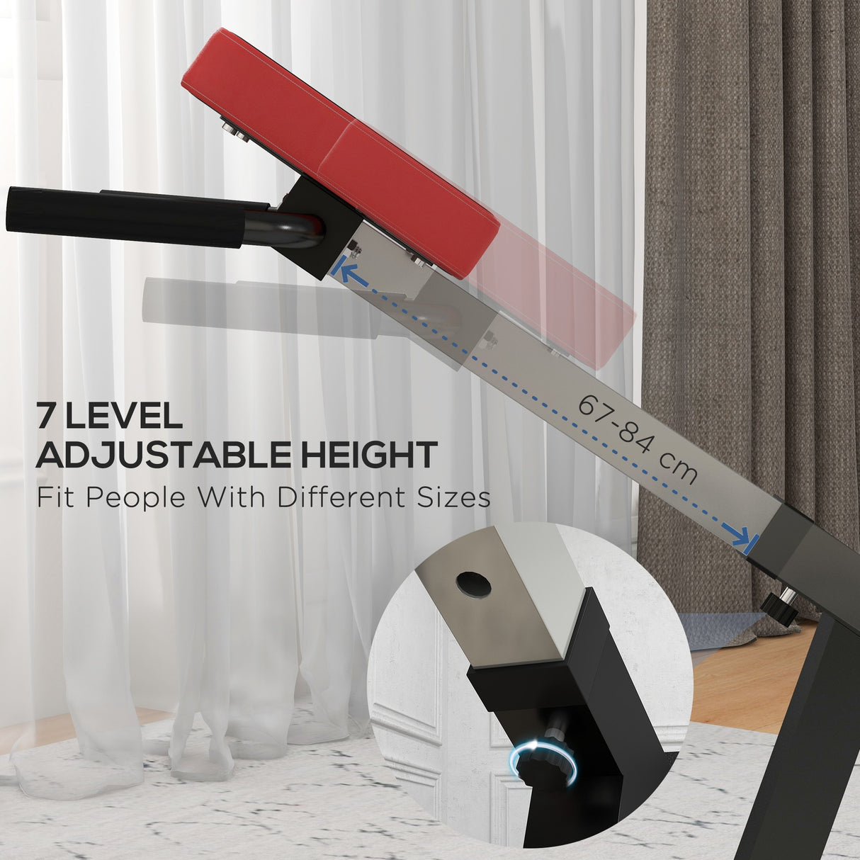 easycomfort sedia romana ad altezza regolabile con imbottitura spessa in acciaio e pu 126x70x67 84 cm nera