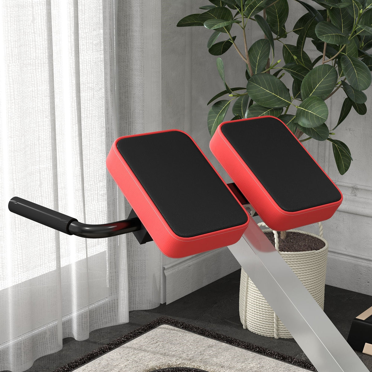 easycomfort sedia romana ad altezza regolabile con imbottitura spessa in acciaio e pu 126x70x67 84 cm nera