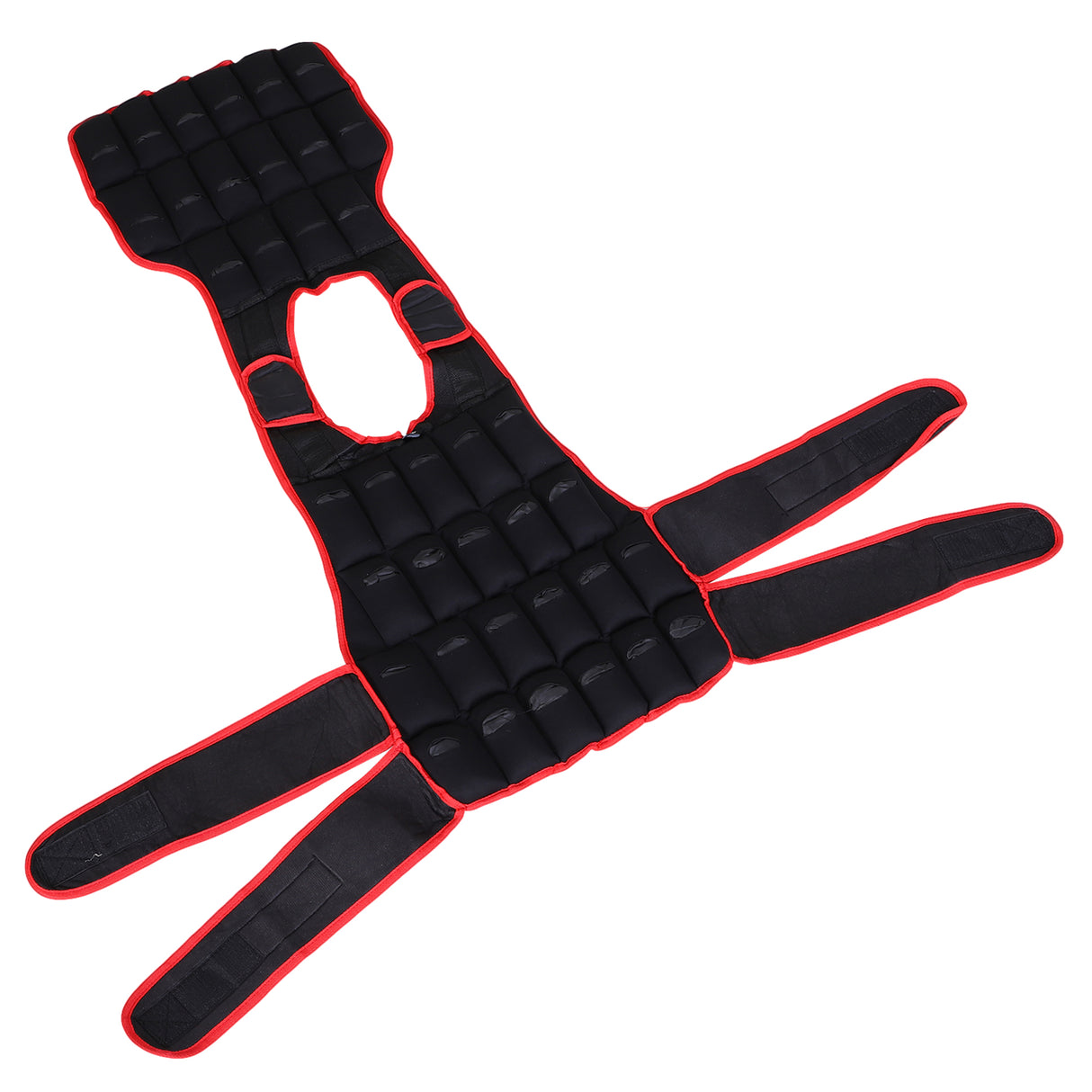 easycomfort easycomfort giubbotto zavorrato 20kg unisex 38 pesi singoli imbottitura chiusure con velcro nero e rosso