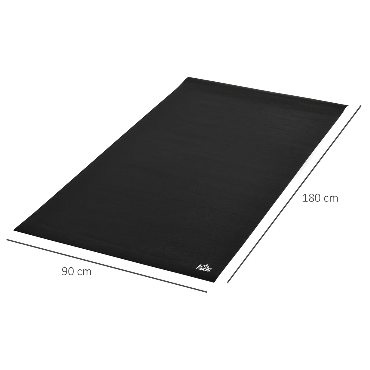 easycomfort easycomfort tappeto palestra ammortizzante per tapis roulant e cyclette tappetino fitness in pvc antiscivolo 180x90cm nero
