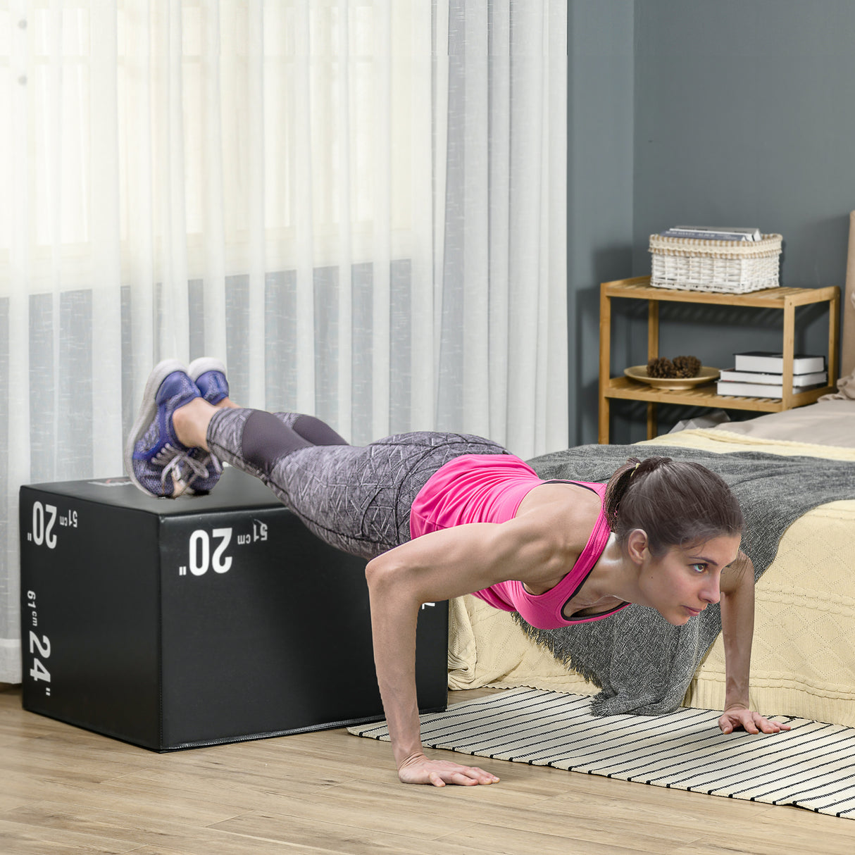 easycomfort plyo box 3 in1 a 3 altezze jumping box pliometrico capacita 120kg 75x51x61cm nero