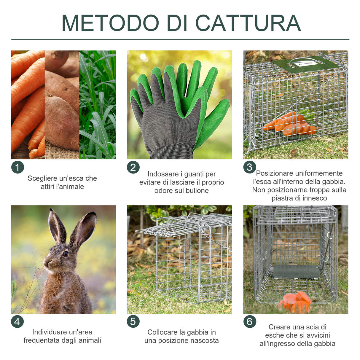 easycomfort easycomfort trappola per ratti topi e nutrie pieghevole in acciaio