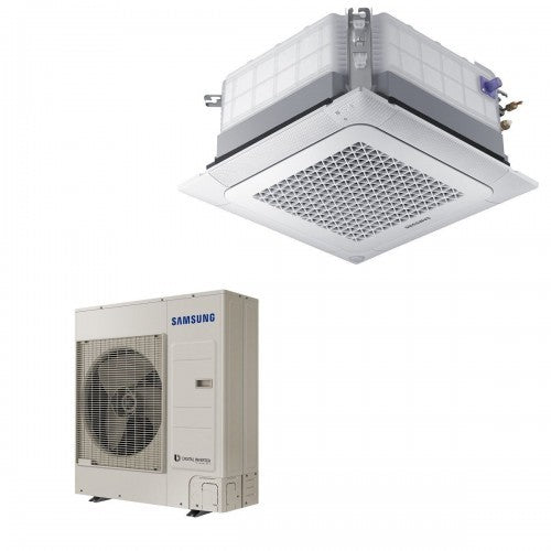 samsung climatizzatore condizionatore samsung inverter cassetta 4 vie mini windfree 30600 btu ac090nn4dkhac090mxadkh r410a con pannello pc4nufman e comando a filo