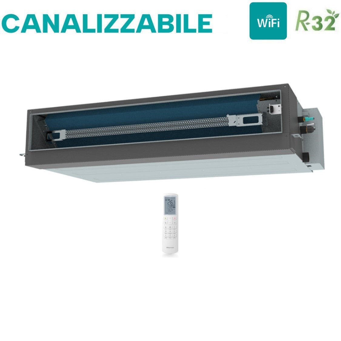 Hisense Ducted Indoor Unit 24000 Btu AUD71UX4RFM8 R-32 Wi-Fi Optional with Remote Control and Wired Control as standard