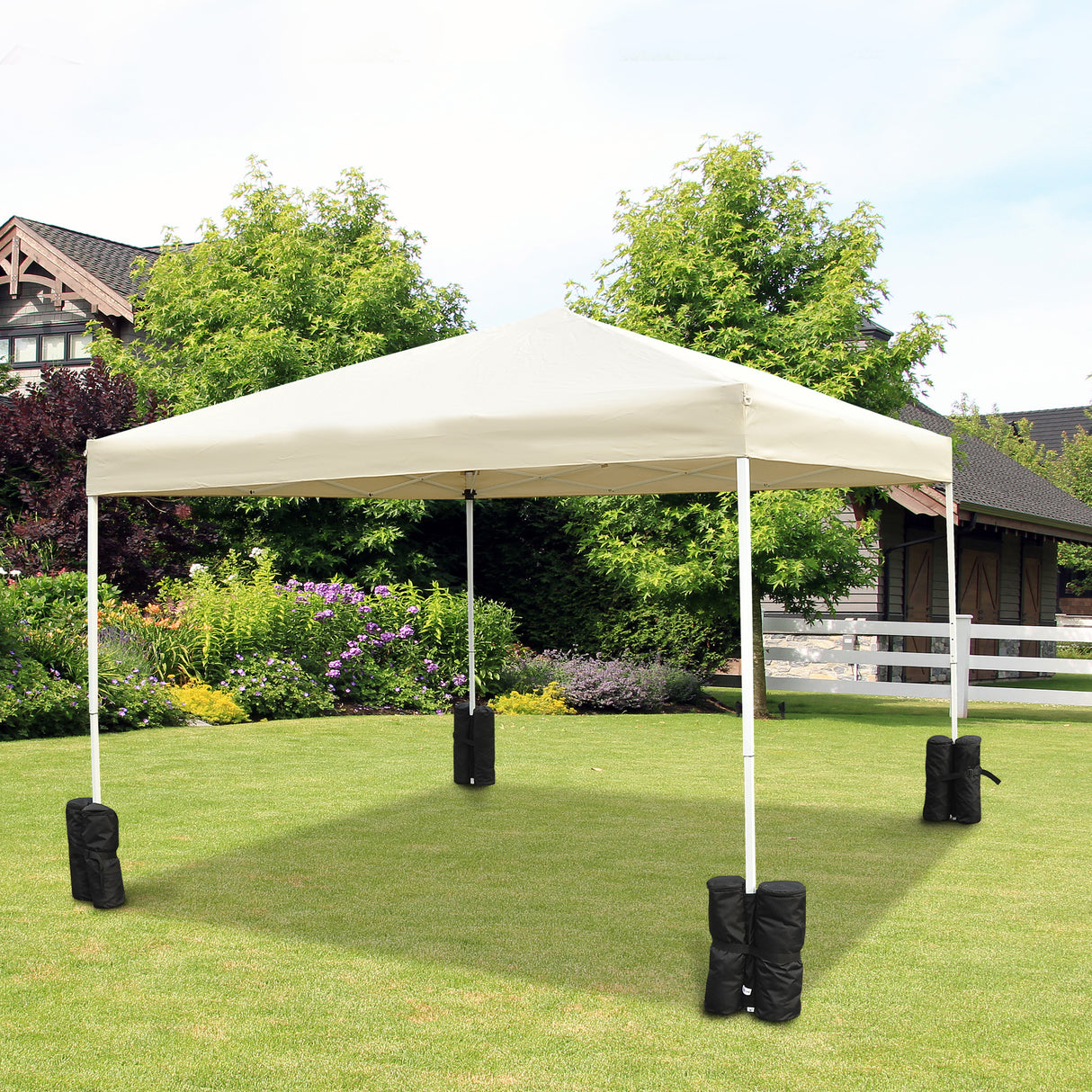 easycomfort piedistallo zavorra per ancoraggio gazebo 4 pezzi nero