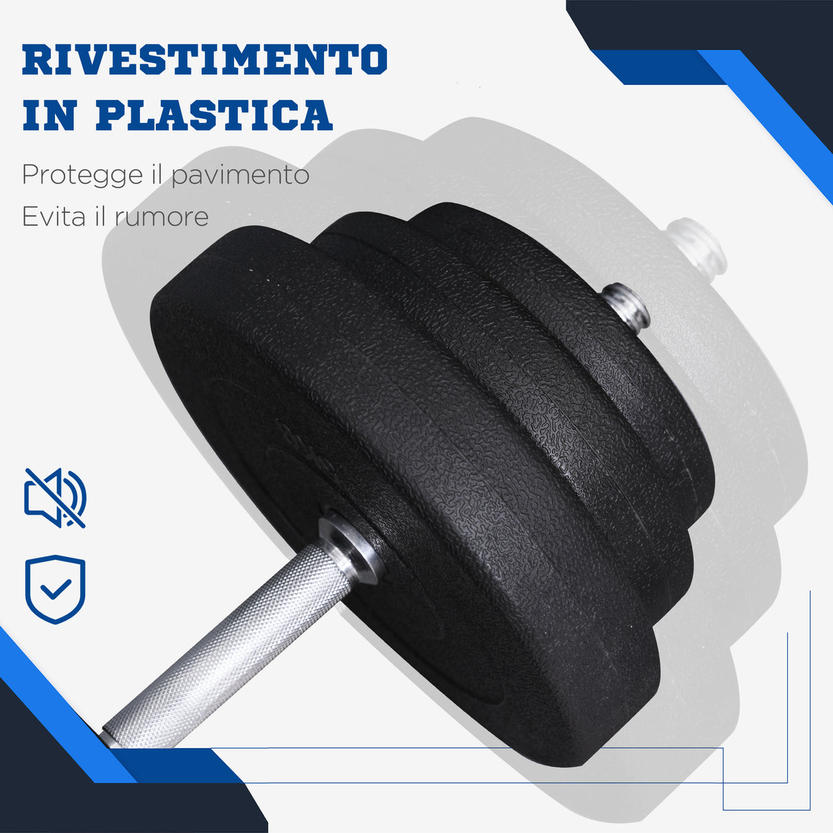 easycomfort easycomfort set manubri palestra 40kg 4x5kg 4x2 5kg 4x1 5kg pesi palestra con 12 dischi da 1 5kg 2 5kg 5kg 25mm per allenamento a casa