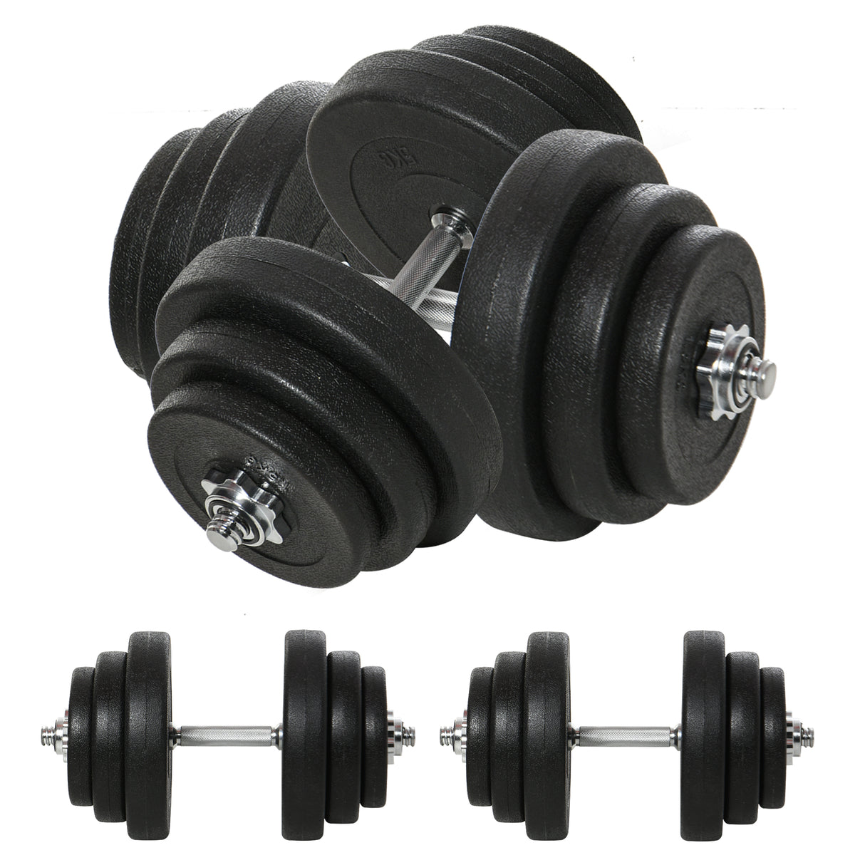 easycomfort easycomfort set manubri palestra 40kg 4x5kg 4x2 5kg 4x1 5kg pesi palestra con 12 dischi da 1 5kg 2 5kg 5kg 25mm per allenamento a casa