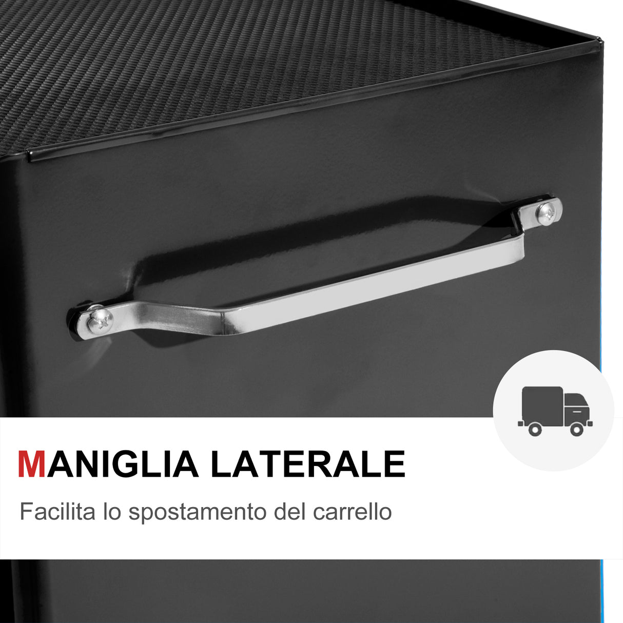 easycomfort carrello cassettiera porta utensili per officina nero 61.5x33x85cm