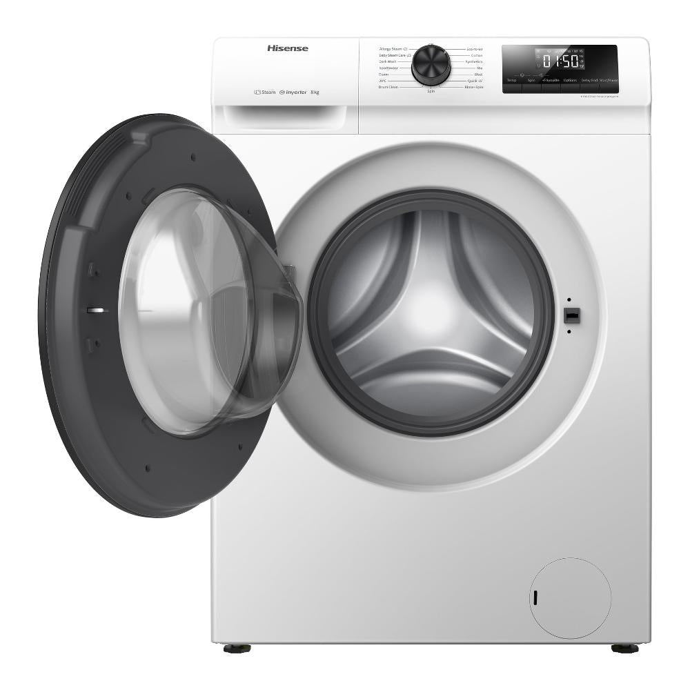 hisense lavatrice a carico frontale hisense wfqp8014evm 8 kg classe a 1400 giri a85xl595xp54 bianco ean 6901101815521