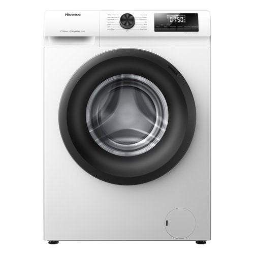 hisense lavatrice a carico frontale hisense wfqp8014evm 8 kg classe a 1400 giri a85xl595xp54 bianco ean 6901101815521
