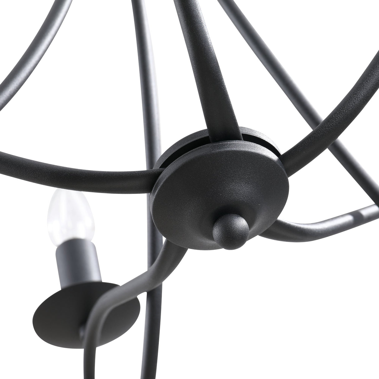 easycomfort easycomfort lampadario a soffitto stile rustico acciaio intrecciato nero con 5 candelieri regolabili e pieghevoli 58 x 45cm ean 8054144136028