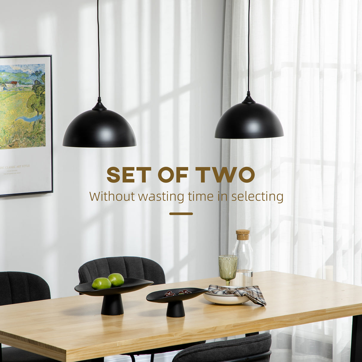 easycomfort easycomfort lampada a sospensione moderna ad altezza regolabile set 2 pezzi in metallo con viti incluse 30x126 cm nero