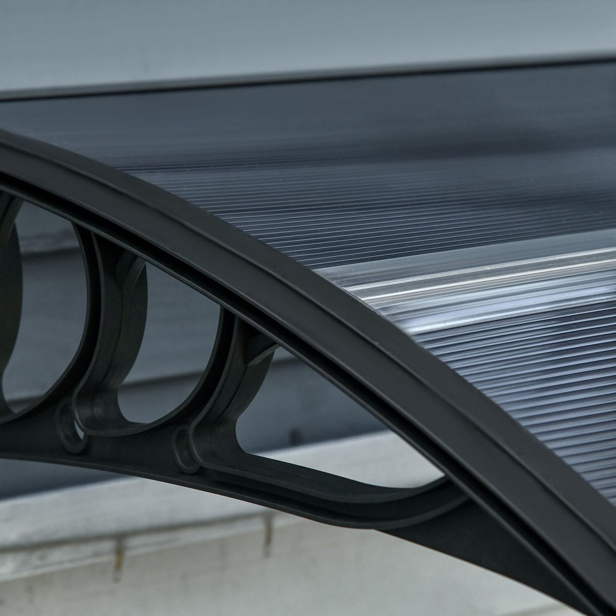 easycomfort tettoia in policarbonato anti uv da esterno per porte e finestre 200x80cm 30045