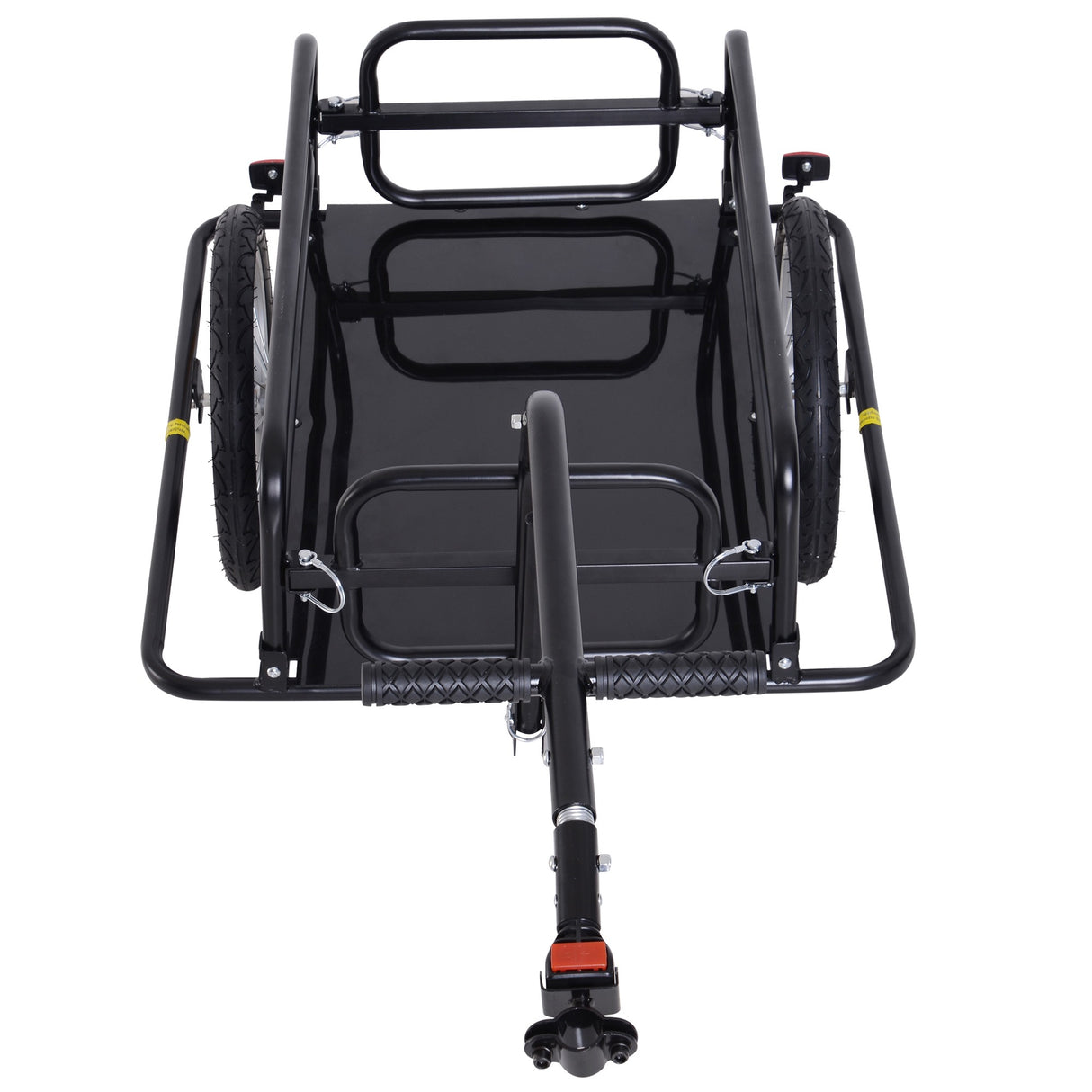 easycomfort easycomfort carrello rimorchio per bicicletta nero 156x72x82cm