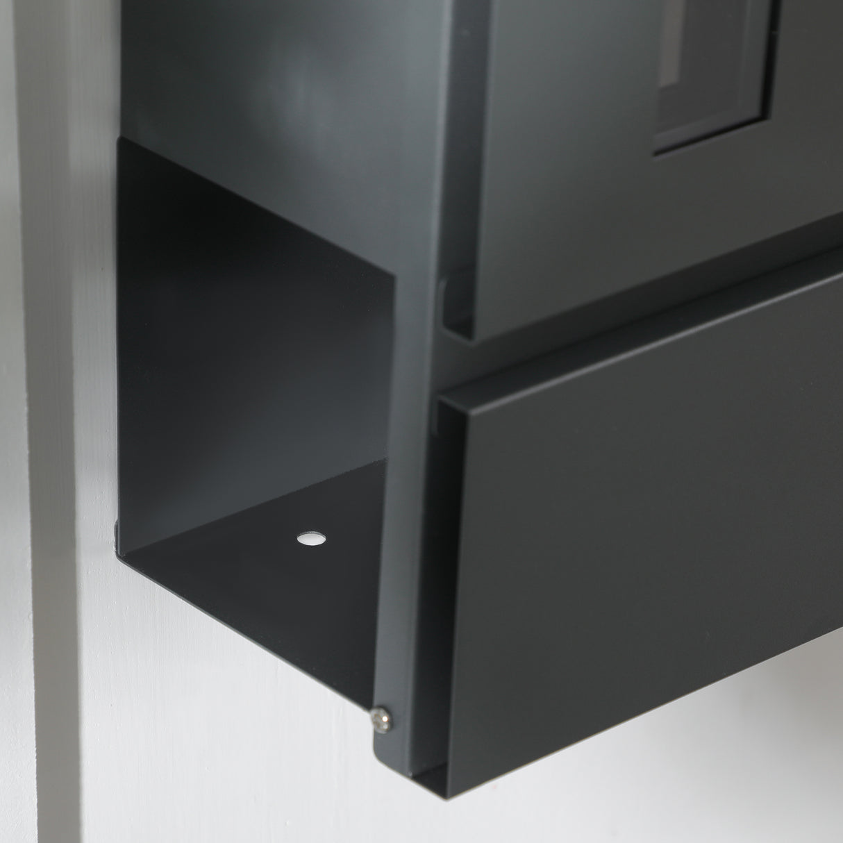 easycomfort cassetta postale in acciaio zincato con 3 fessure e 2 chiavi di sicurezza 37x10.5x37 cm grigio