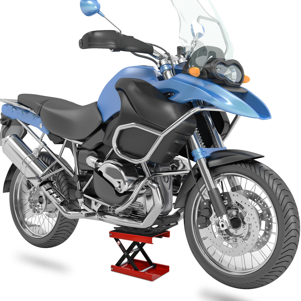easycomfort easycomfort cavalletto alza moto sollevatore a forbice in acciaio con piattaforma rivestita in gomma