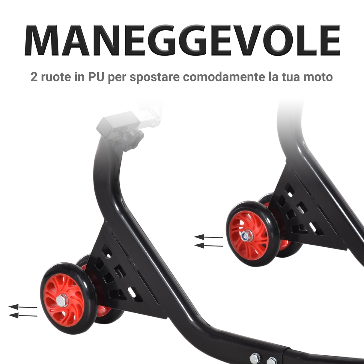 easycomfort cavalletto alzamoto posteriore universale e regolabile cavalletto spostamoto per moto sportive fino 200kg nero