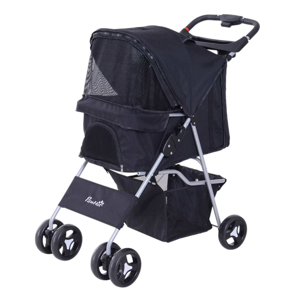 easycomfort easycomfort passeggino per animali domestici pieghevole nero 77x47x101cm
