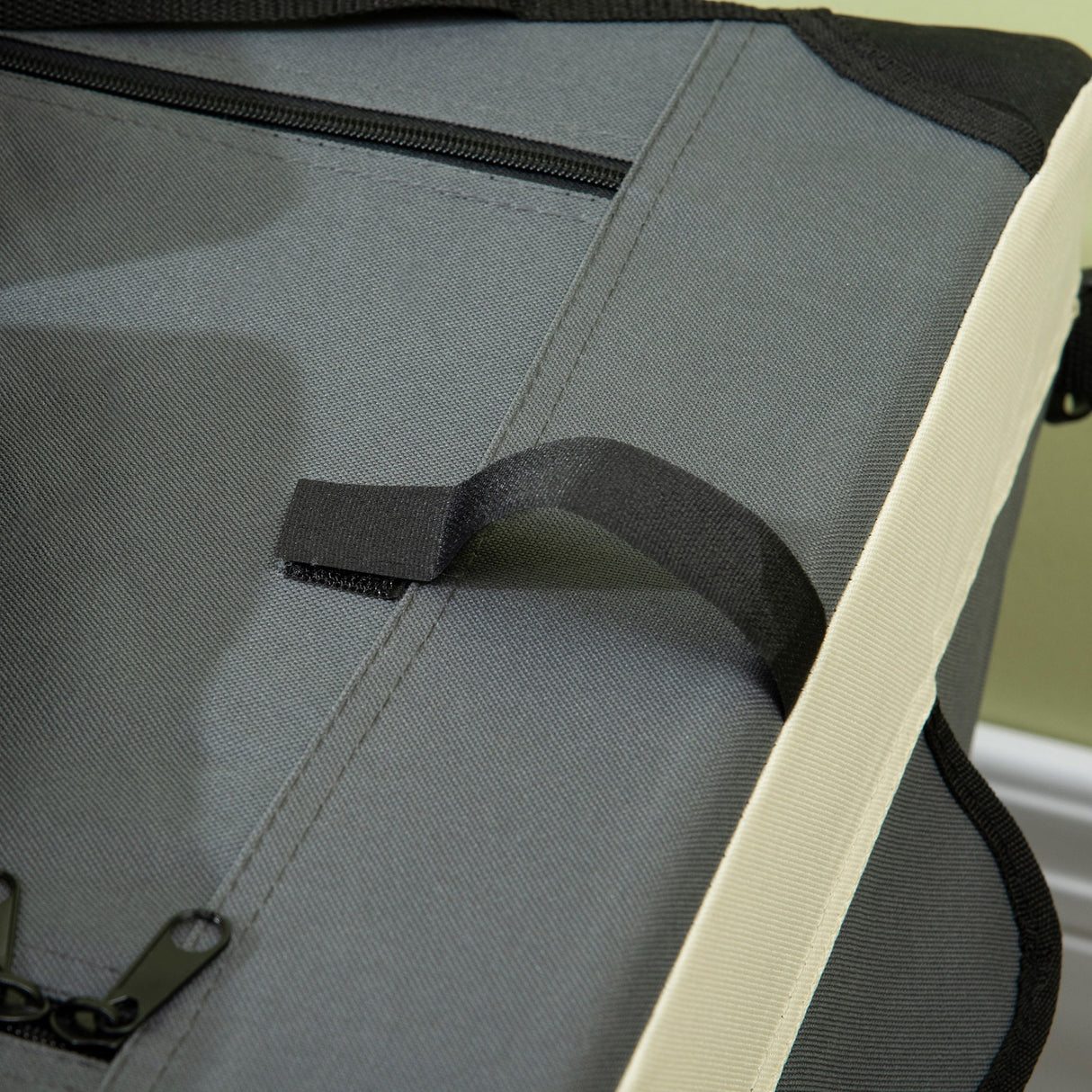 easycomfort trasportino per cani e gatti fino 4kg pieghevole con 3 aperture e cuscino 70x51x50cm grigio