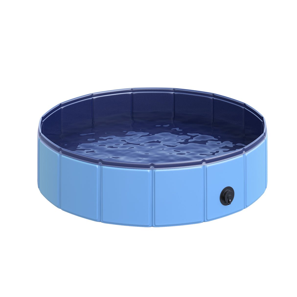 easycomfort easycomfort piscina per cani animali domestici portatile pieghevole in pvc blu o80x20cm