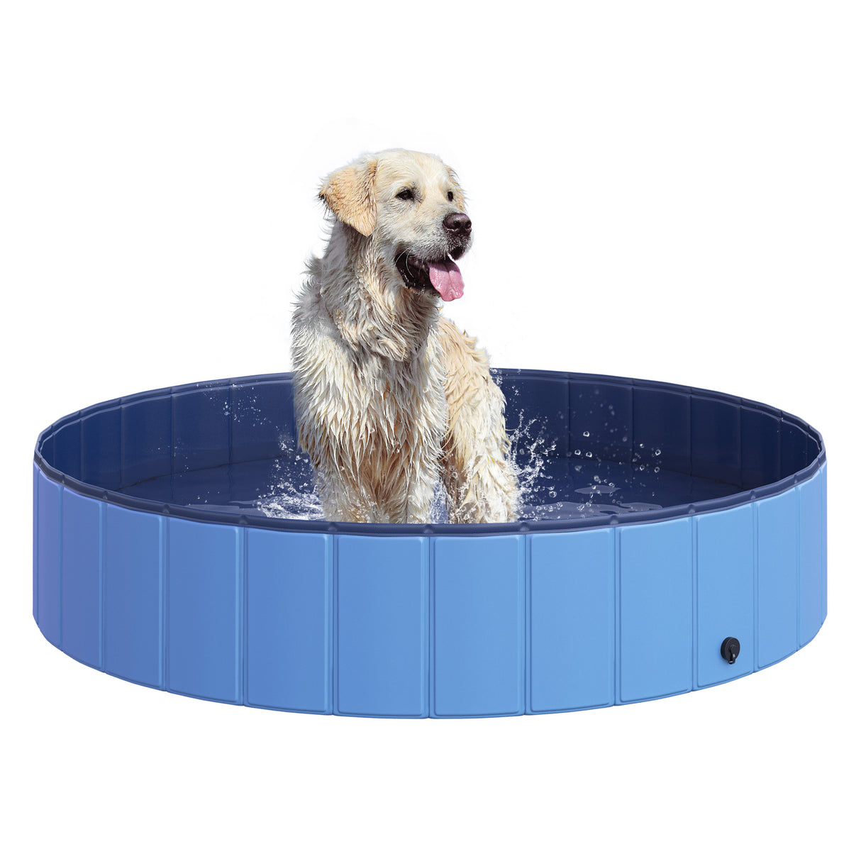 easycomfort easycomfort piscina pieghevole per cani in pvc azzurro 140x30cm oxh