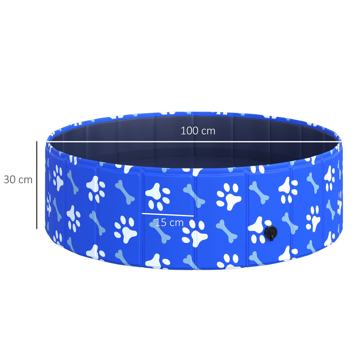 easycomfort easycomfort piscina rigida per cani taglia piccola 35kg in plastica dura e antiscivolo per giardino o interni blu 100x30cm