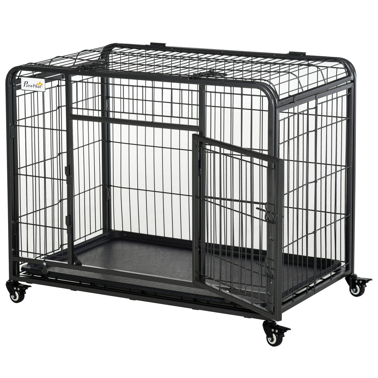 easycomfort easycomfort kennel per cani pieghevole porta con blocco 4 ruote fondo rimovibile