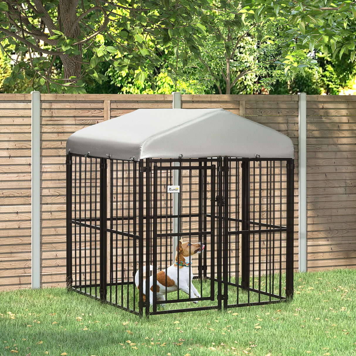 easycomfort easycomfort kennel recinto per cani di taglia piccola e media galline e anatre con tettuccio 122x122x13 cm