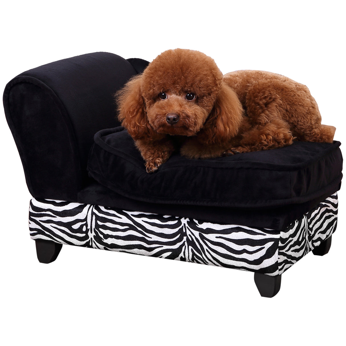 easycomfort easycomfort divanetti per cani per animali domestici con vano portaoggetti nero e bianco 57x34x36cm