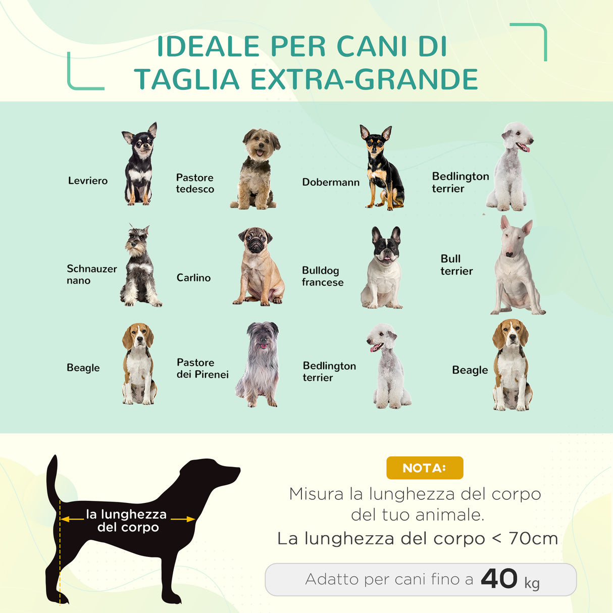 easycomfort lettino per cani da interno ed esterno capacita fino a 32kg con tessuto traspirante 130x90x20cm nero