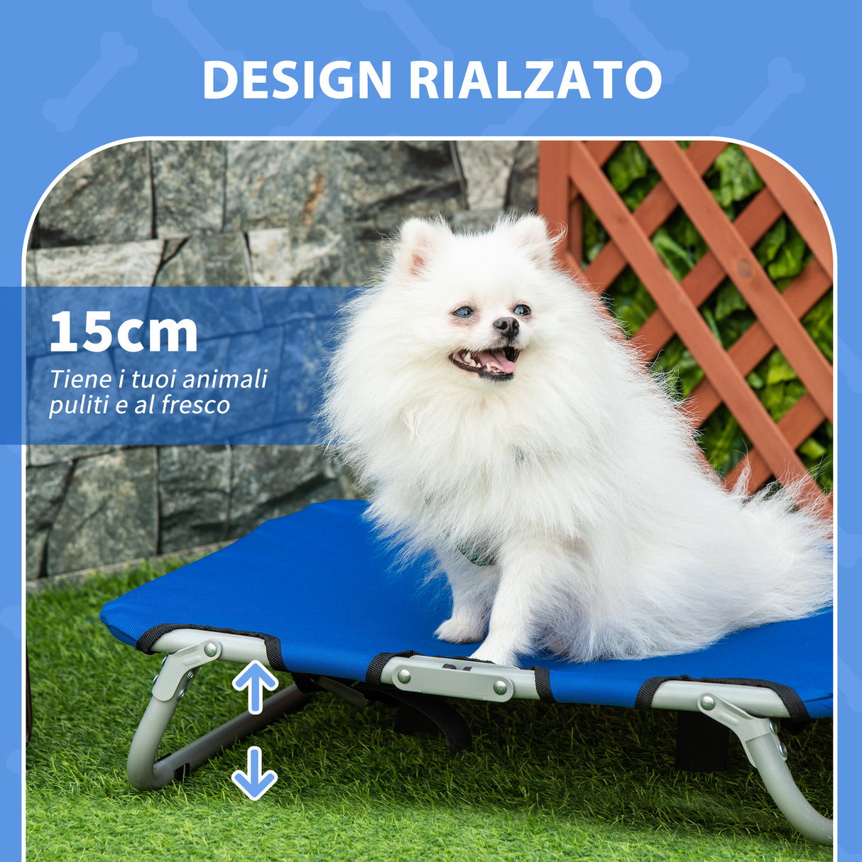 easycomfort easycomfort brandina pieghevole per cani in tessuto oxford per cani blu 59x46x15cm