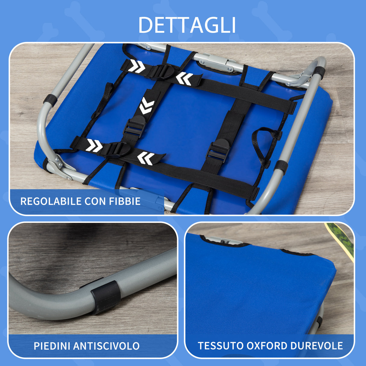 easycomfort easycomfort brandina pieghevole per cani in tessuto oxford per cani blu 59x46x15cm