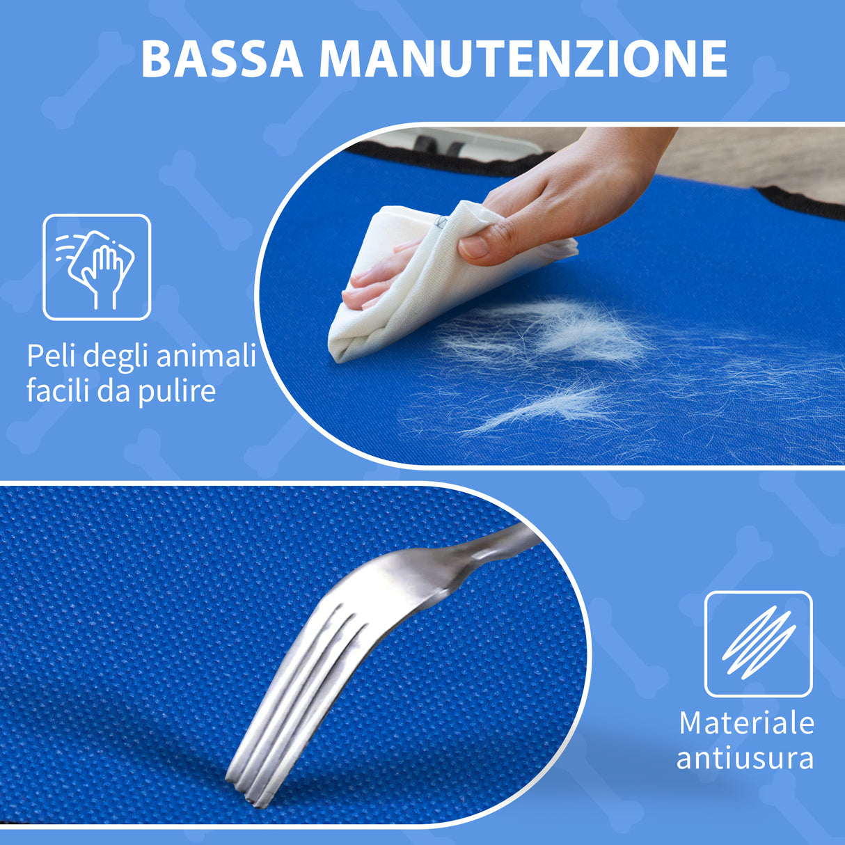 easycomfort easycomfort brandina pieghevole per cani in tessuto oxford per cani blu 59x46x15cm